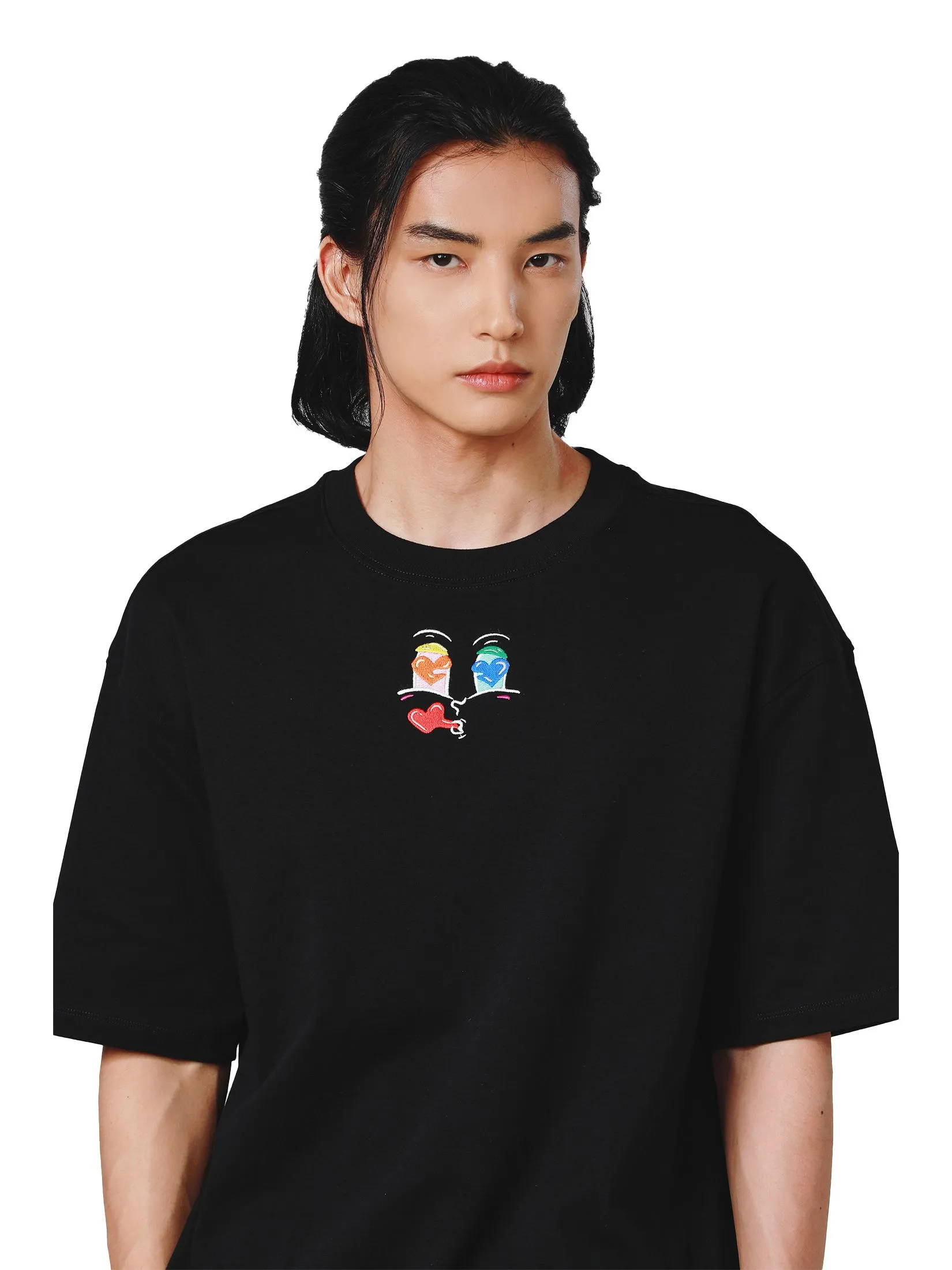 JOHN HENRY Men's T-Shirts (Oversize Fit) PRIDE MONTH Black
