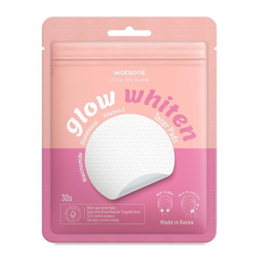 Watsons Glow Whiten Toner Pads 30s.