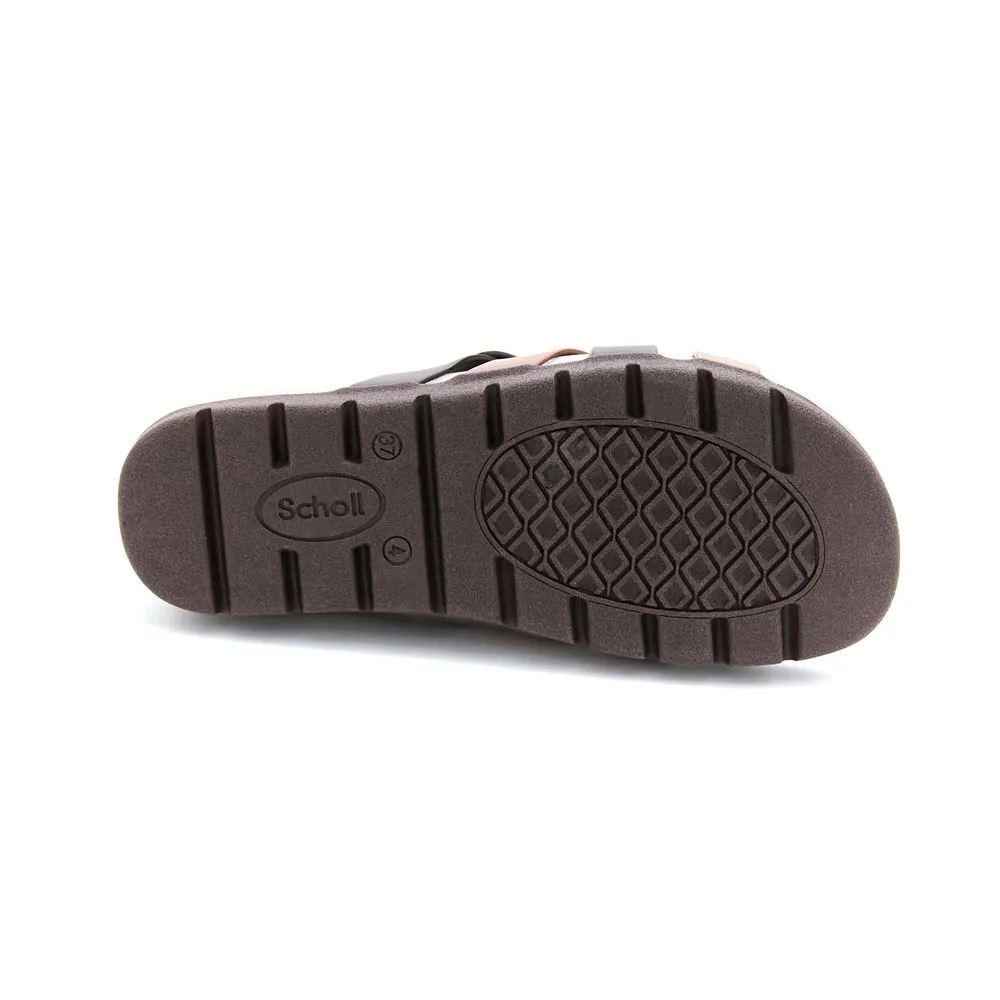 SCHOLL Cocoa/Almond Slide Sandals - Percy