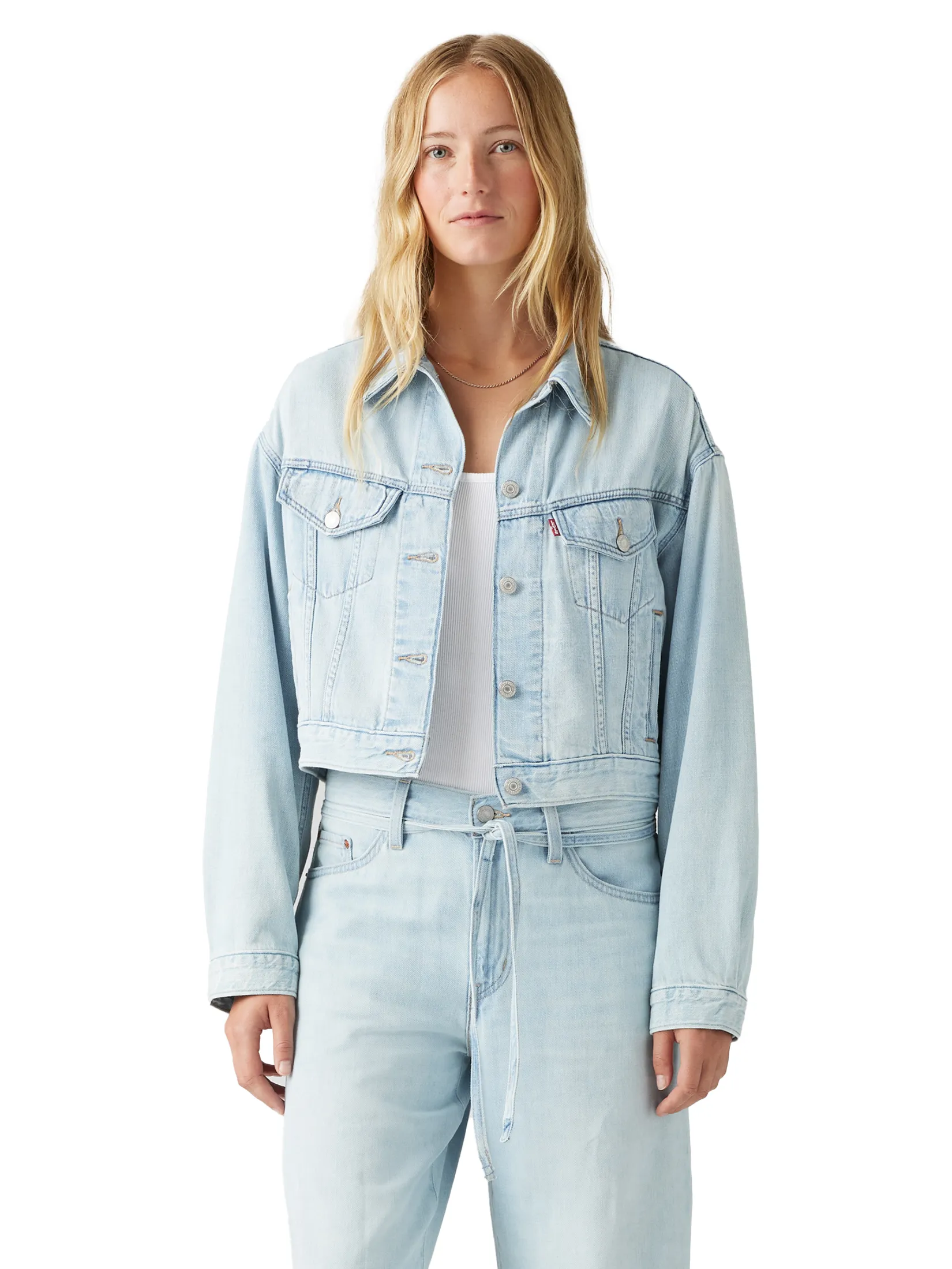 LEVI'S Women's Shrunken '90s Trucker Jacket Light Blue