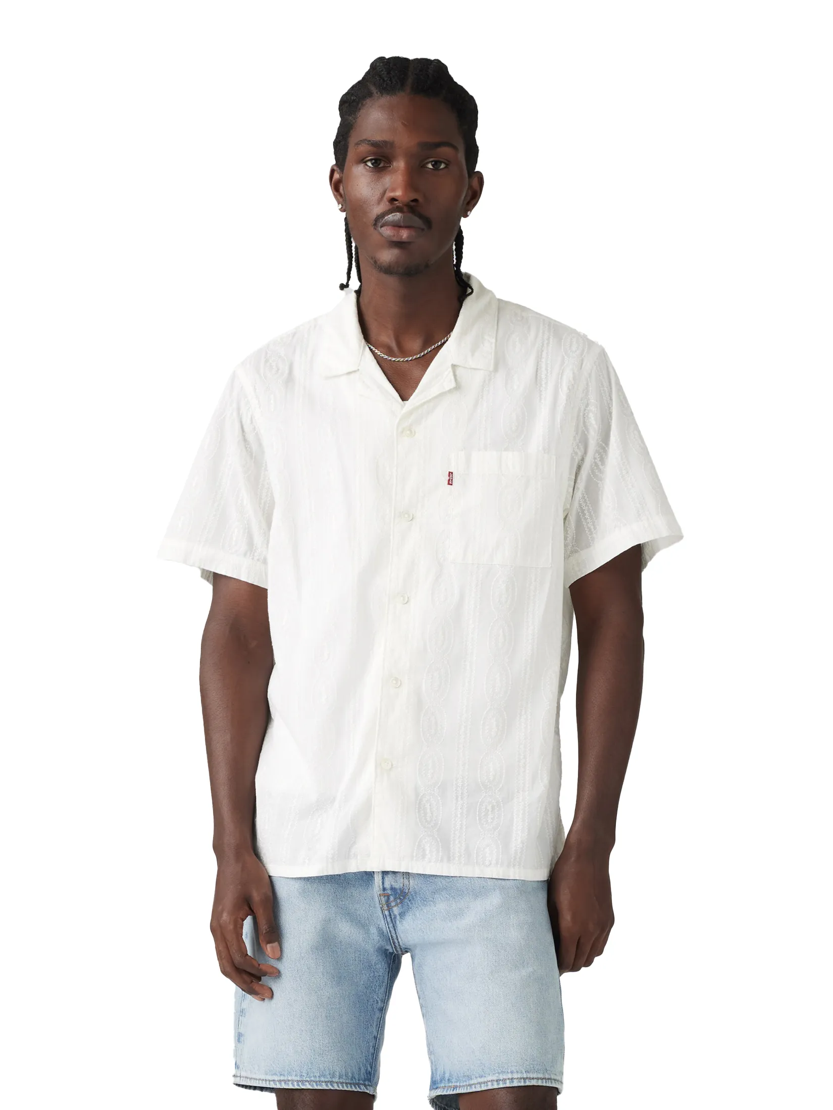 LEVI'S Levi’s Men’s Sunset Camp Shirt White