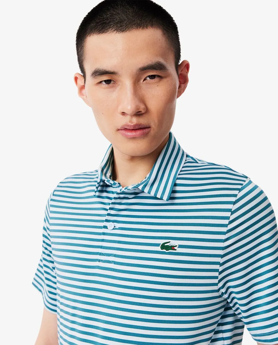 LACOSTE Regular Fit UV Protect Golf Polo Shirt Blue