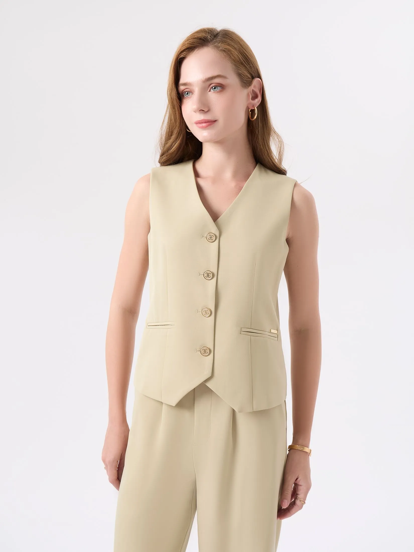ESPADA Suit Vest Women Light green