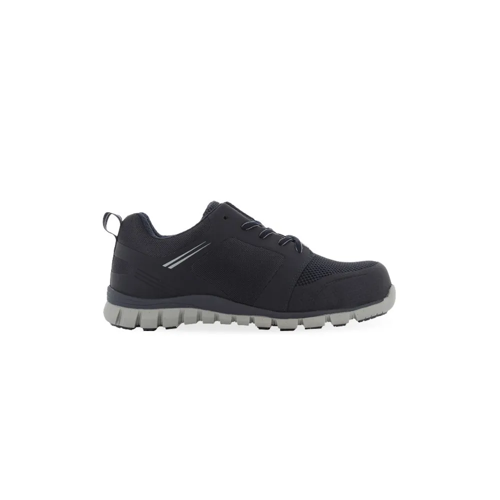 SAFETY JOGGER Navy Leather Sneakers Safety Shoes LIGERO