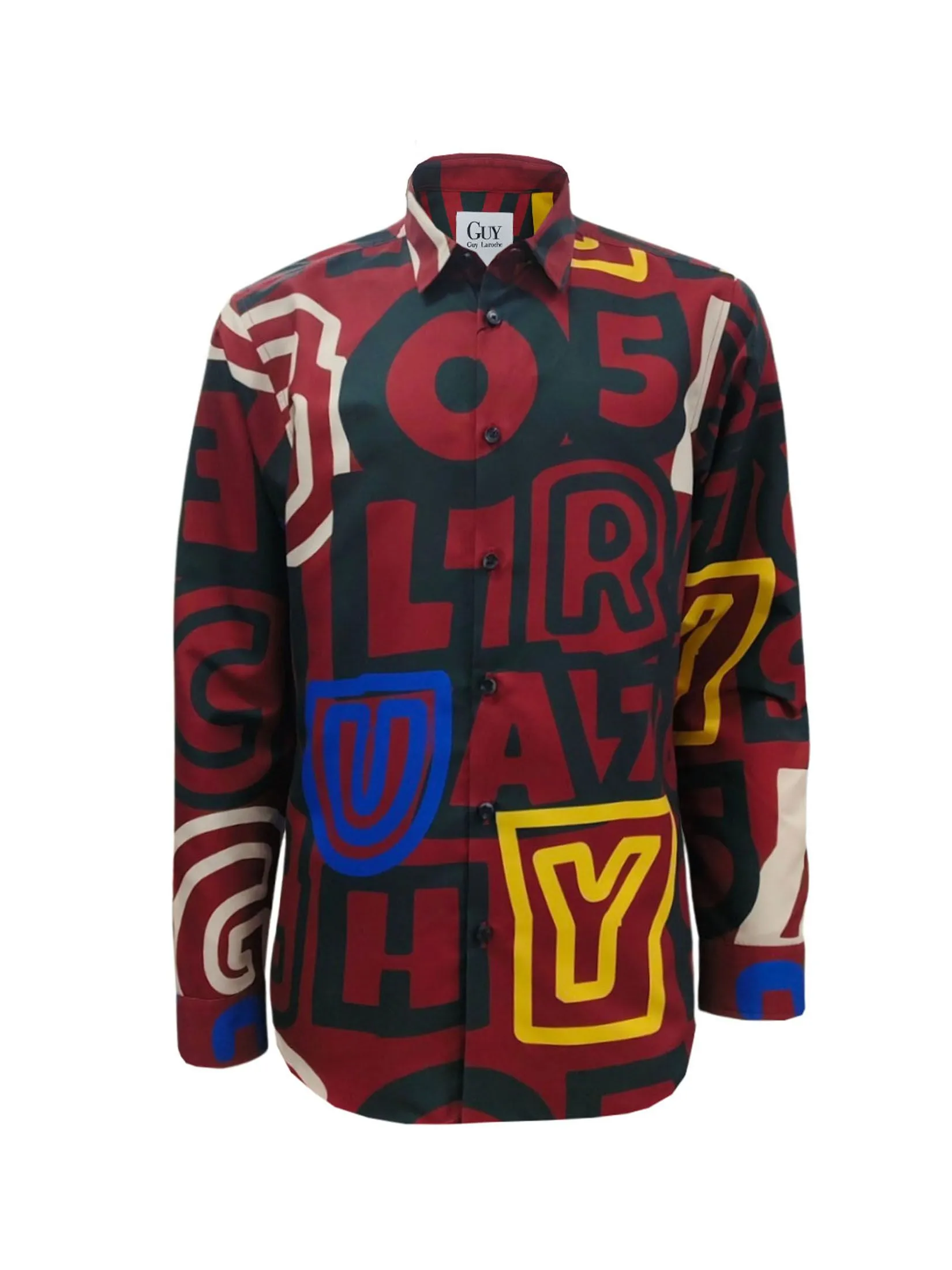 GUY LAROCHE MENWEAR Men's Shirt long sleeves DAC7201S4MR - Red