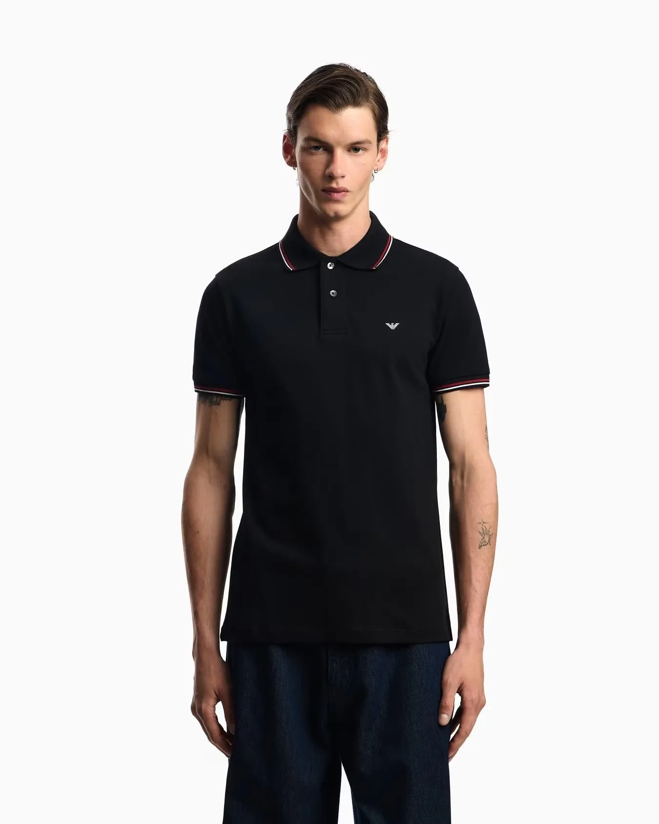 EMPORIO ARMANI Polo Men 8N1FB4-1JPTZ-0999 Black