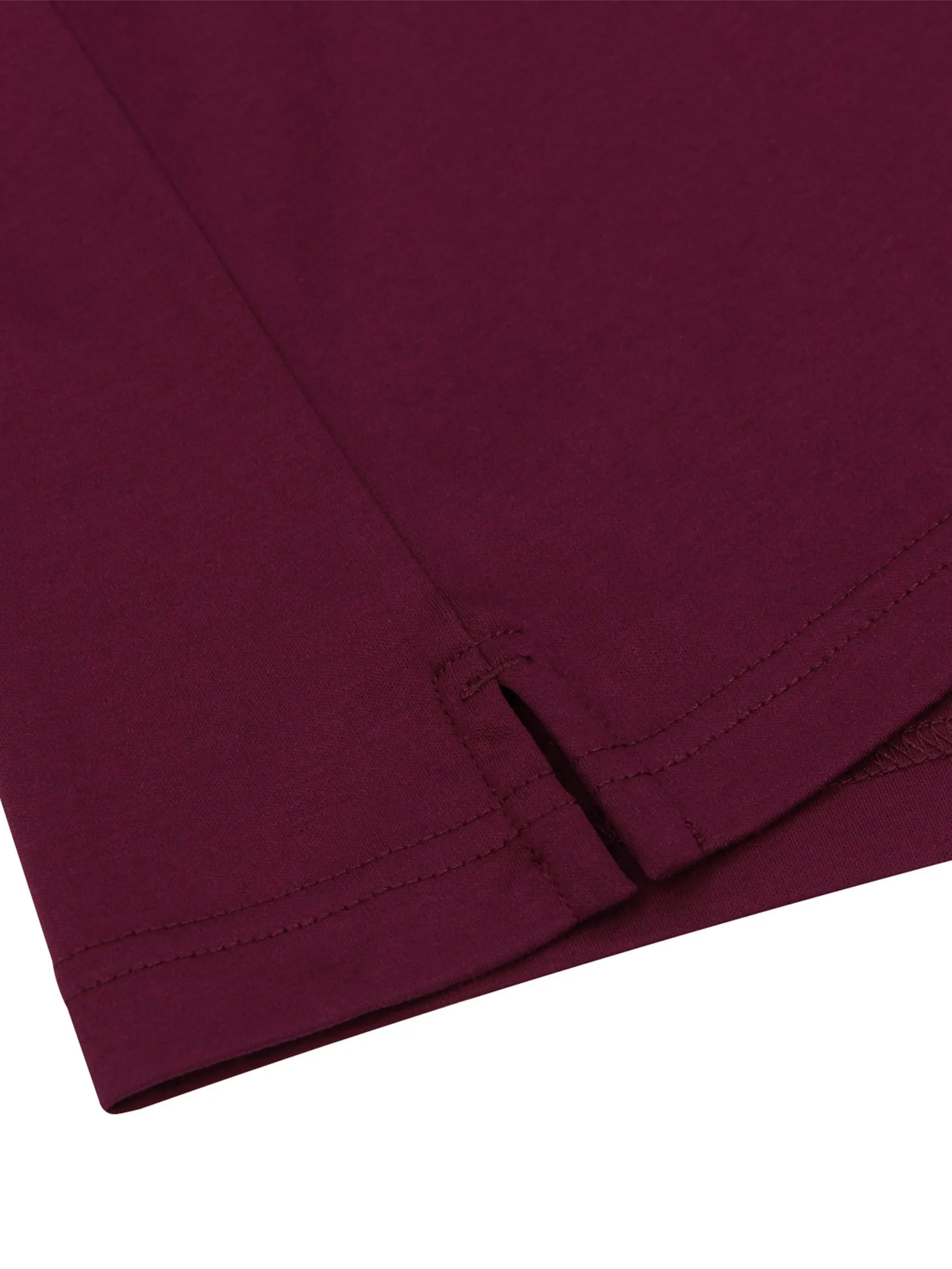 GIORDANO Men's Slim Fit Embroidery Bold Polo (Liquid Touch) Burgundy red