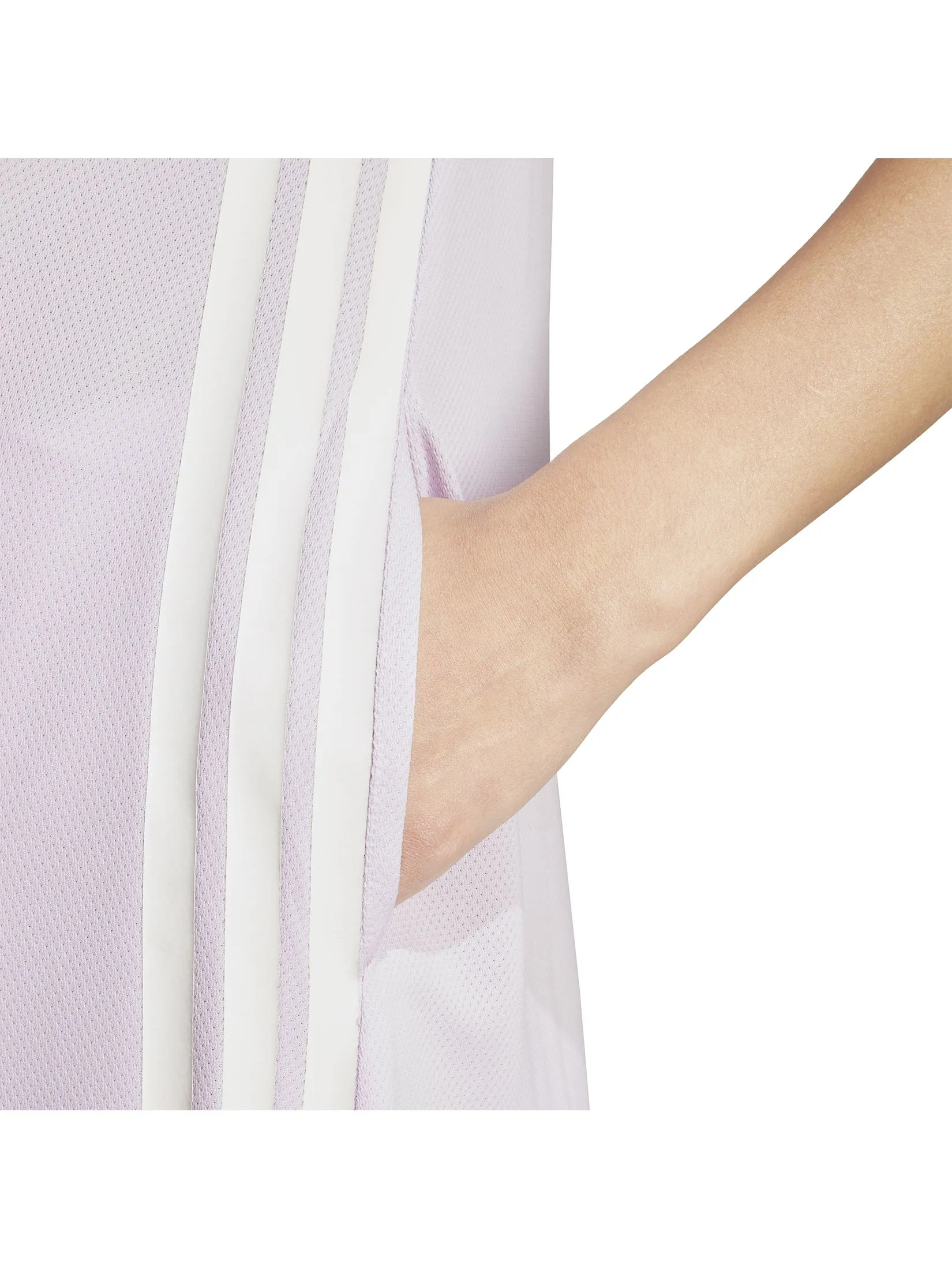ADIDAS Women Long Dress Tiro Cut 3-Stripes Soft Mesh JP3067 Purple / Ice Lavender