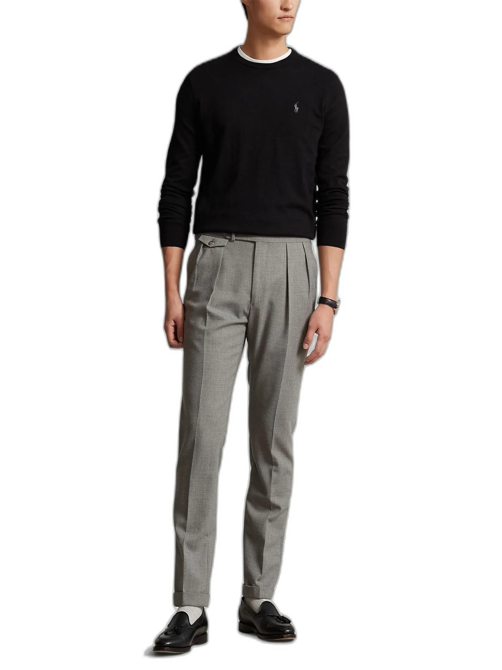 POLO RALPH LAUREN Slim Fit Cotton Sweater  MNPOSWE16820122 Black