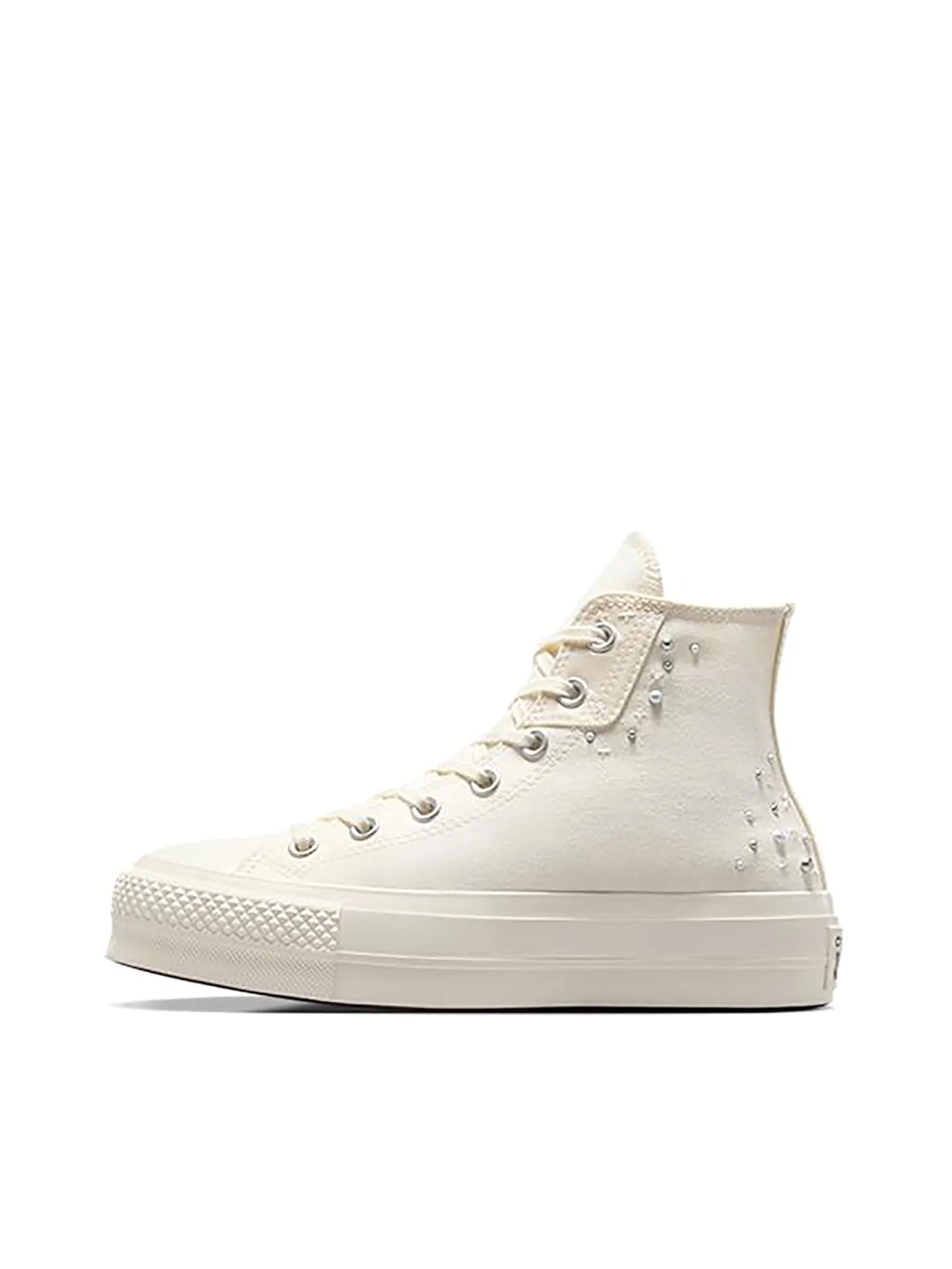 CONVERSE Women Sneakers CTAS Lift Mended Embellishment Hi White