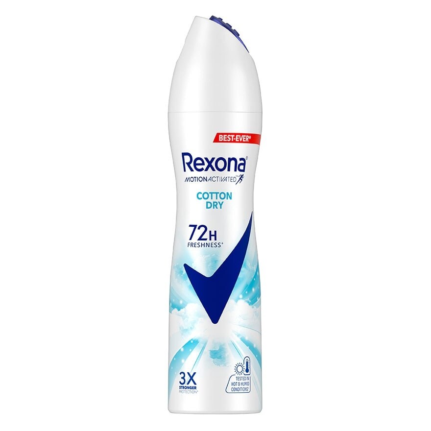 Rexona Spray Cotton Dry Antiperspirant 135 Ml. สเปรย์ลดเหงื่อระงับกลิ่นกาย