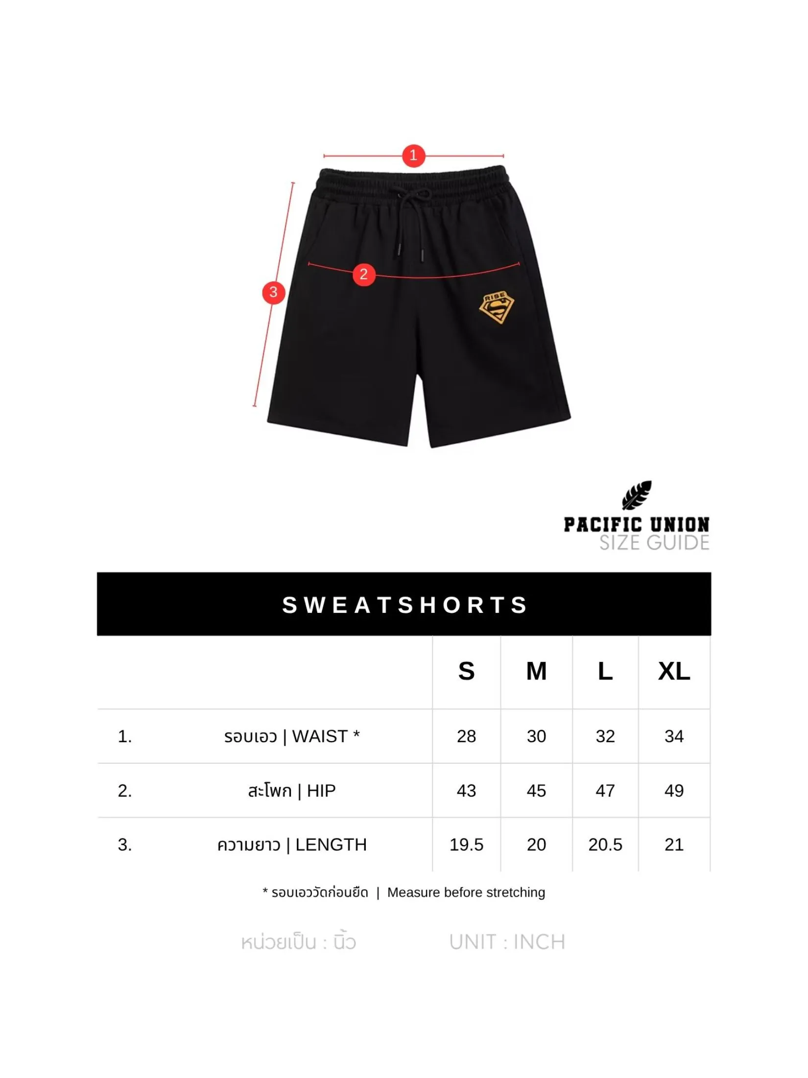 PACIFIC UNION Men Sweatshorts Superman Black