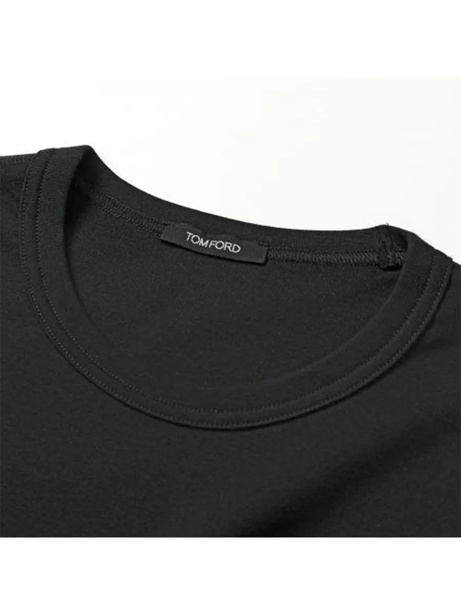 TOM FORD UNDERWEAR Men T-Shirt Cotton Crewneck Black