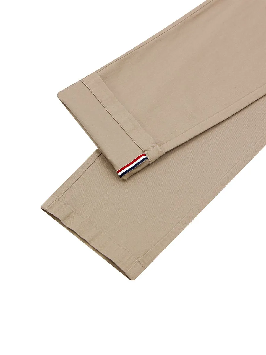 GIORDANO Men's Super Stretch Easy-Care Pants (180° Waistband) Woodsmoke Khaki