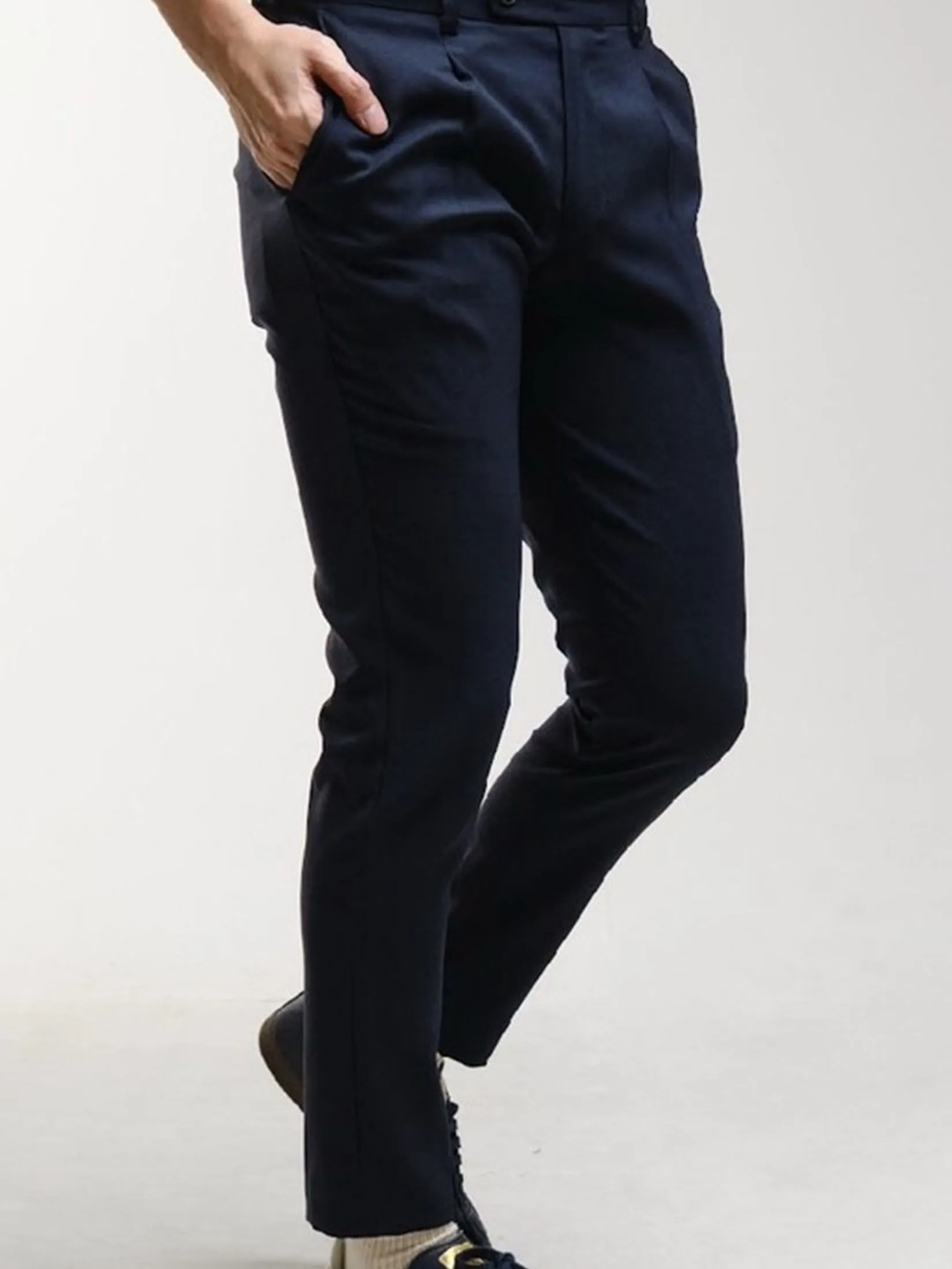 ERA-WON Men's pant skinny Crop Dark Blue