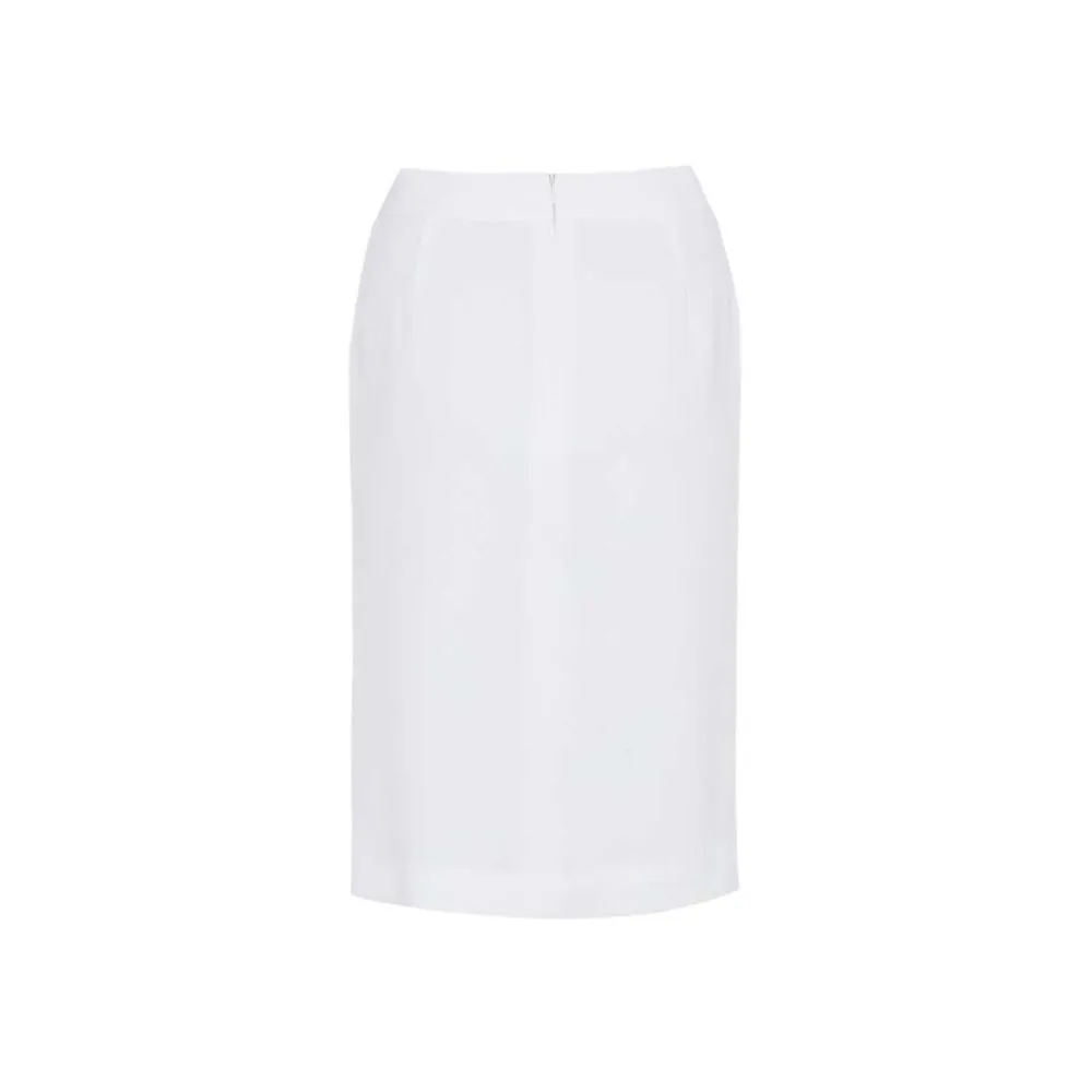 ELITE White Hidden Stripe Print Tube Skirt No.034054R