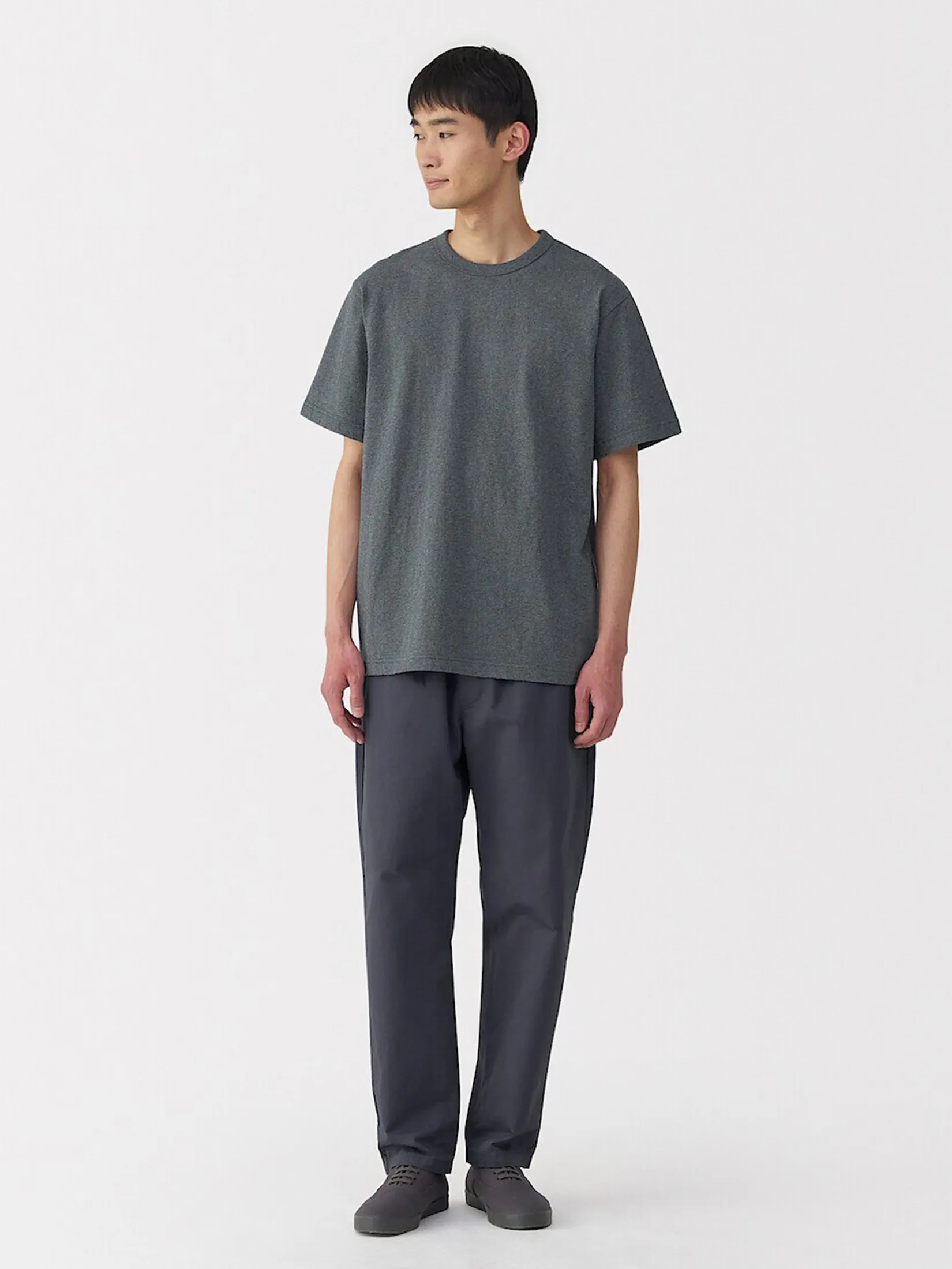 MUJI Men T-Shirt Short Sleeve Heavy Weight