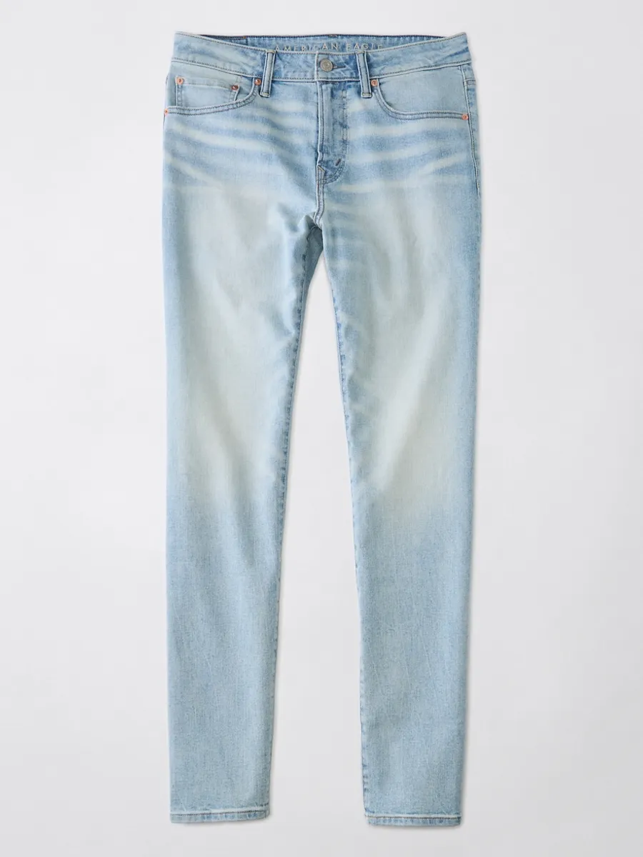 AMERICAN EAGLE MEN LIGHT CLEAN ATHLETIC FIT 401 LIGHT BLUE