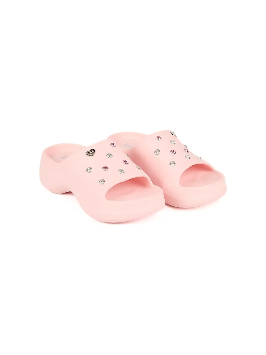 SHU WOMEN  GUMMIES 2.5" TINY DIAMONDS - COTTON CANDY PINK