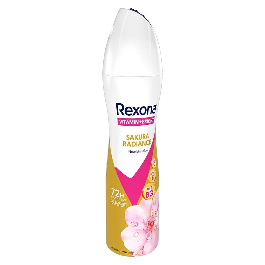 Rexona Spray Vitamin + Bright Sakura Radiance Antiperspirant 135 Ml. สเปรย์ลดเหงื่อระ