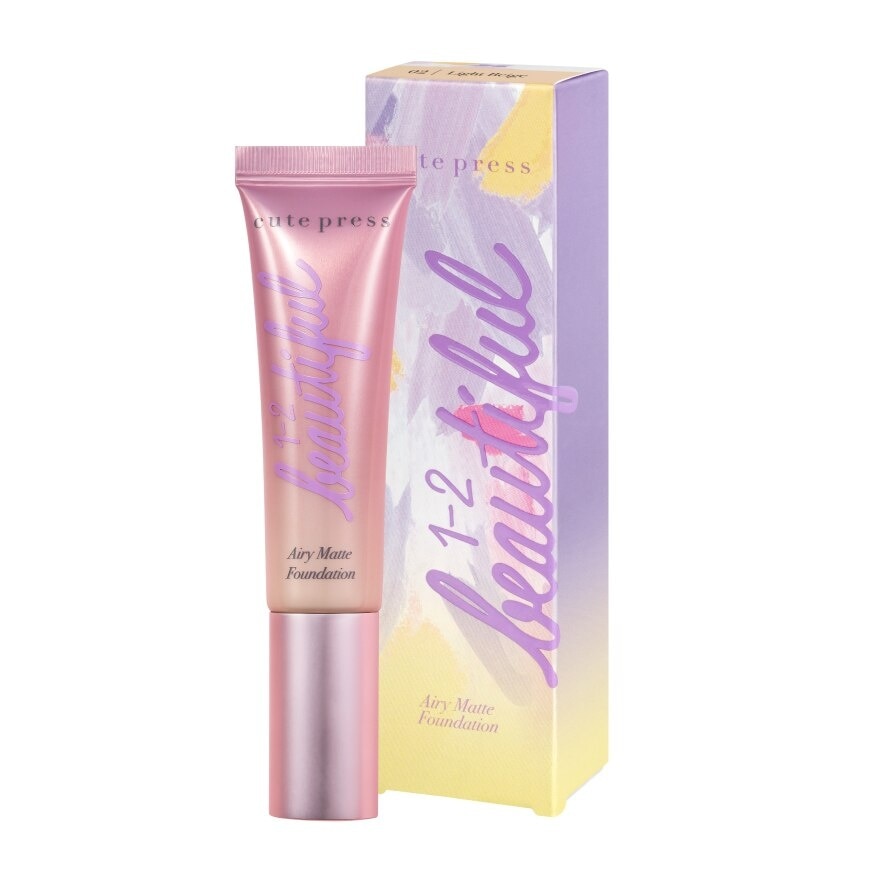 CutePress1-2BeautifulAiryMatt F/D 30g 02 - 02 Light Beige
