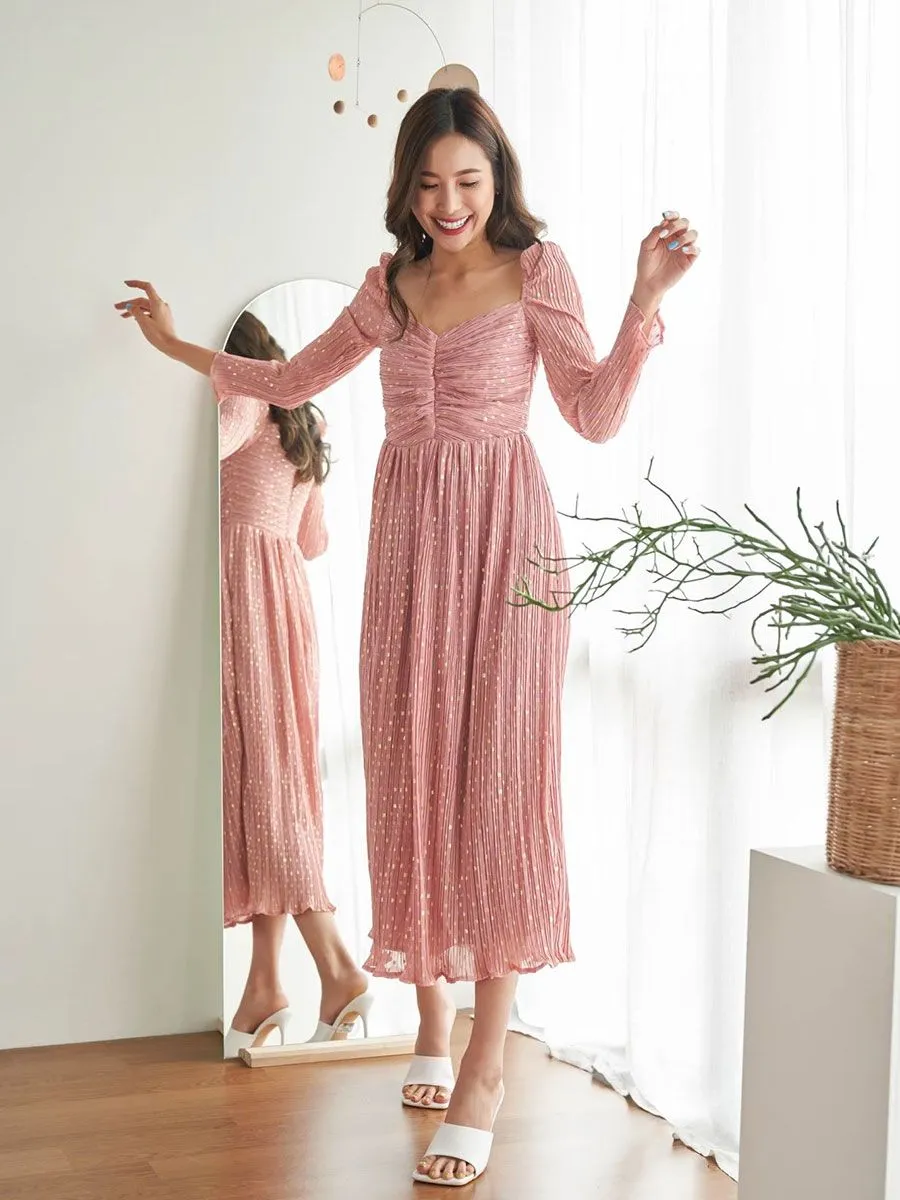 ROSE THE LABEL Merigold Chiffon Dress Pink