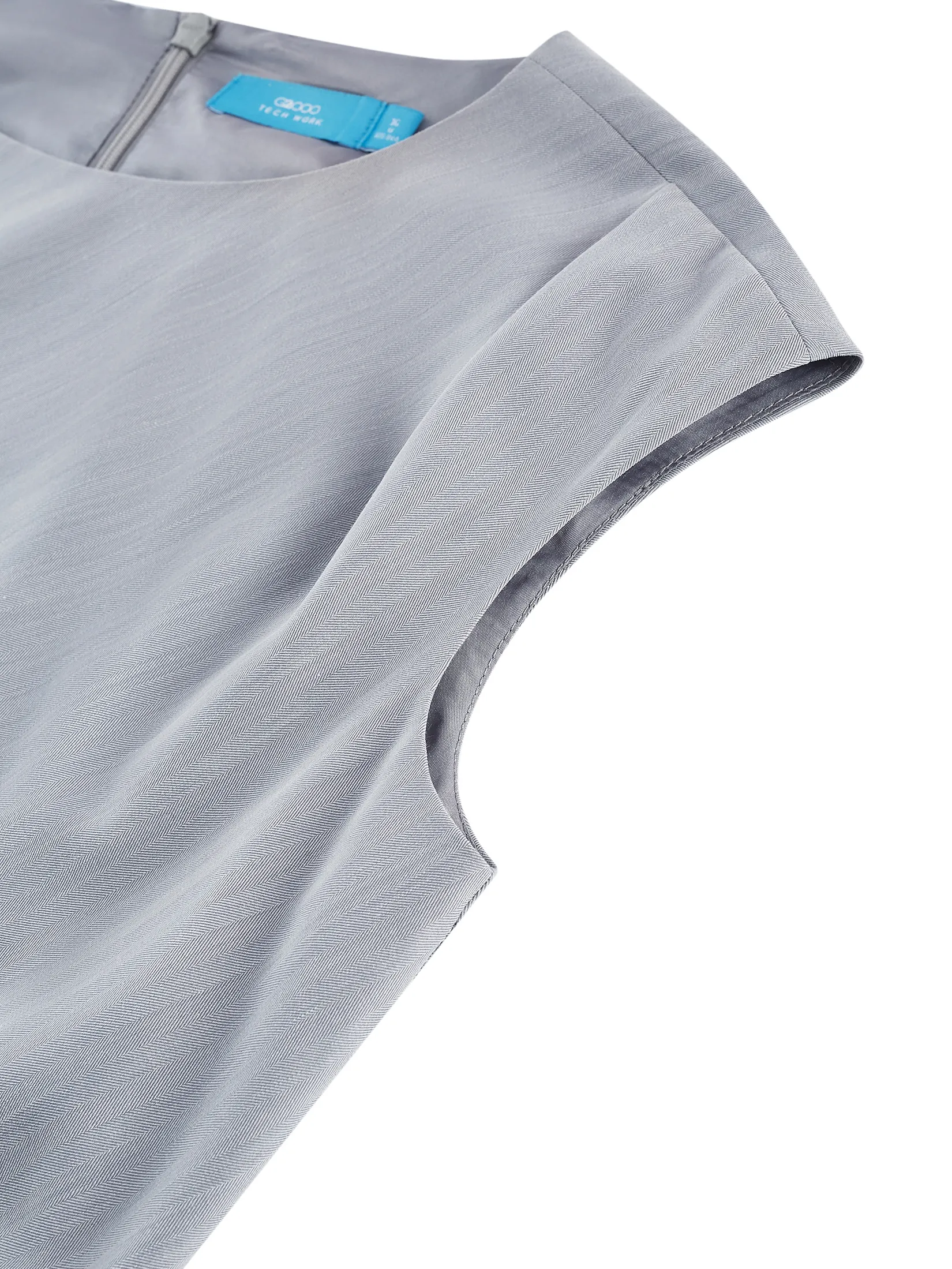 G2000 Women Clothing Anti Uv Asymmetrical Hem Dress  A-Shape - Grey