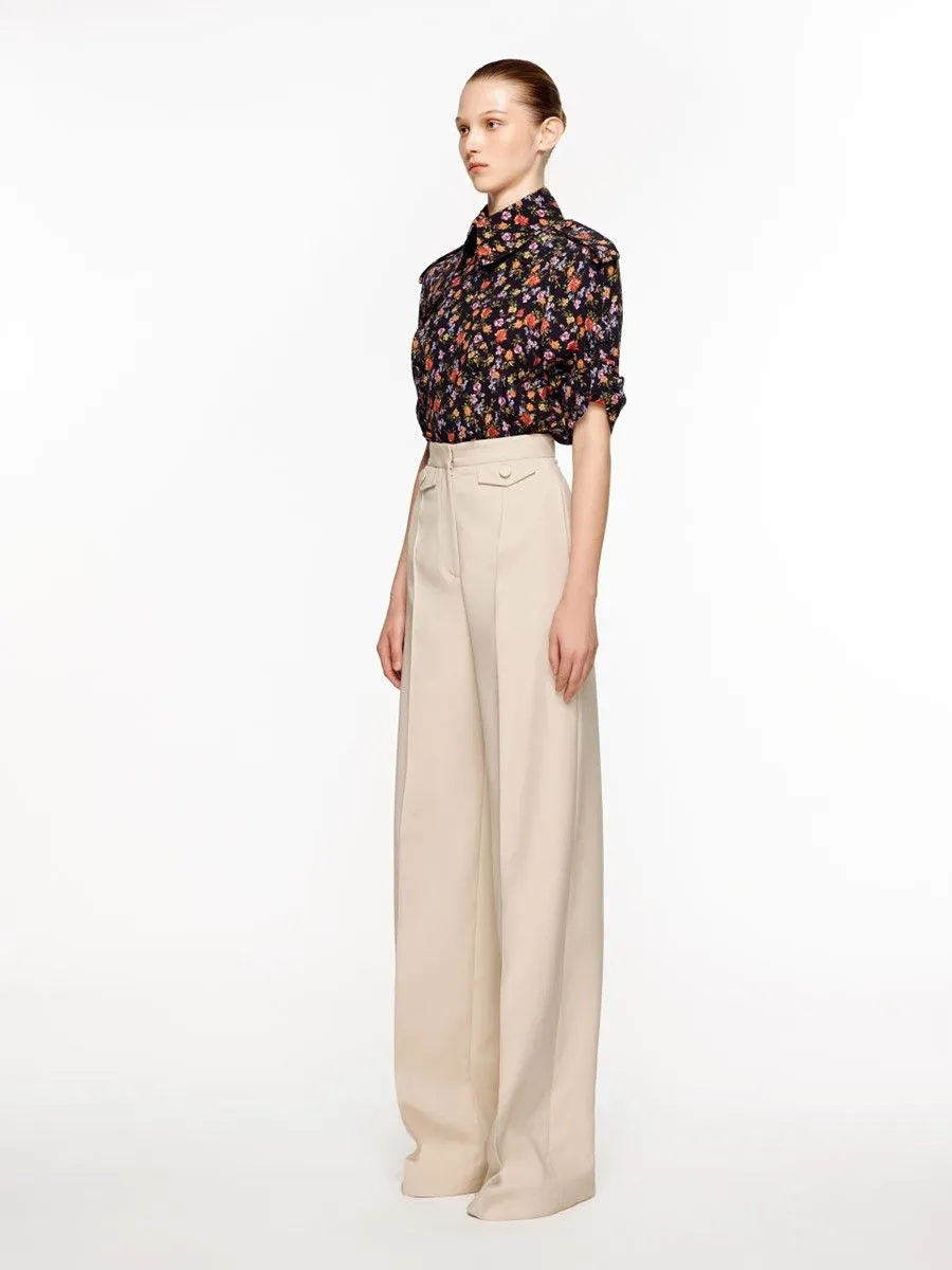 ASAVA ( SS24 ) Addison Women Straight-Leg Pants Beige