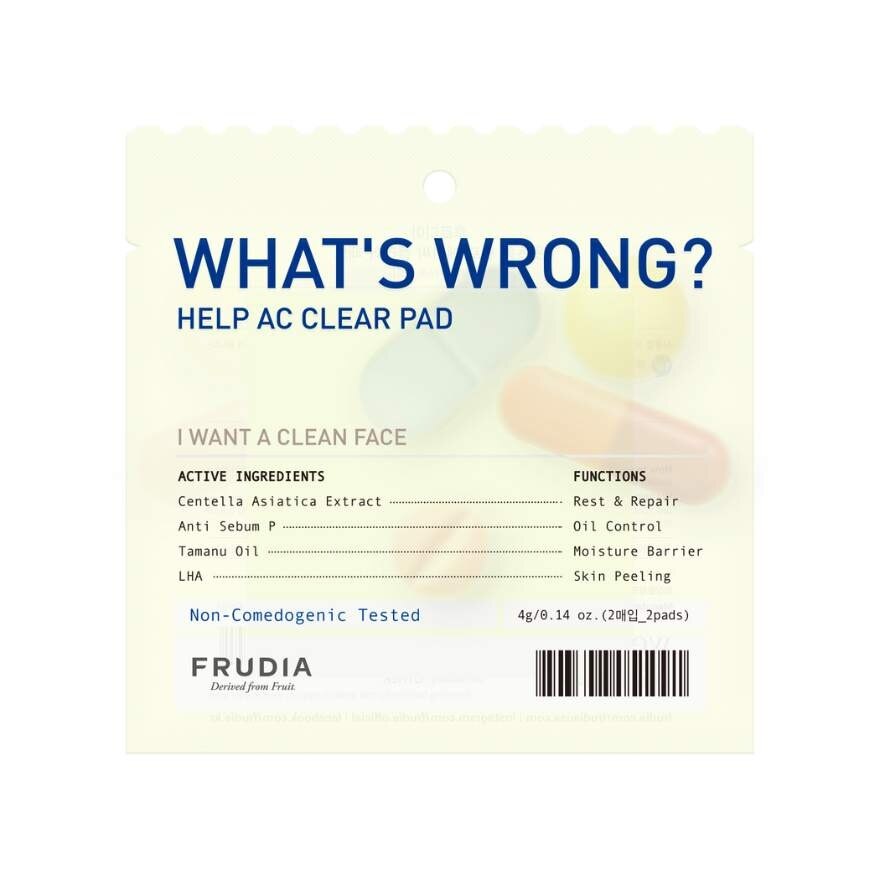 Frudia What's Wrong Help AC Clear Pad 2'S - Yellow