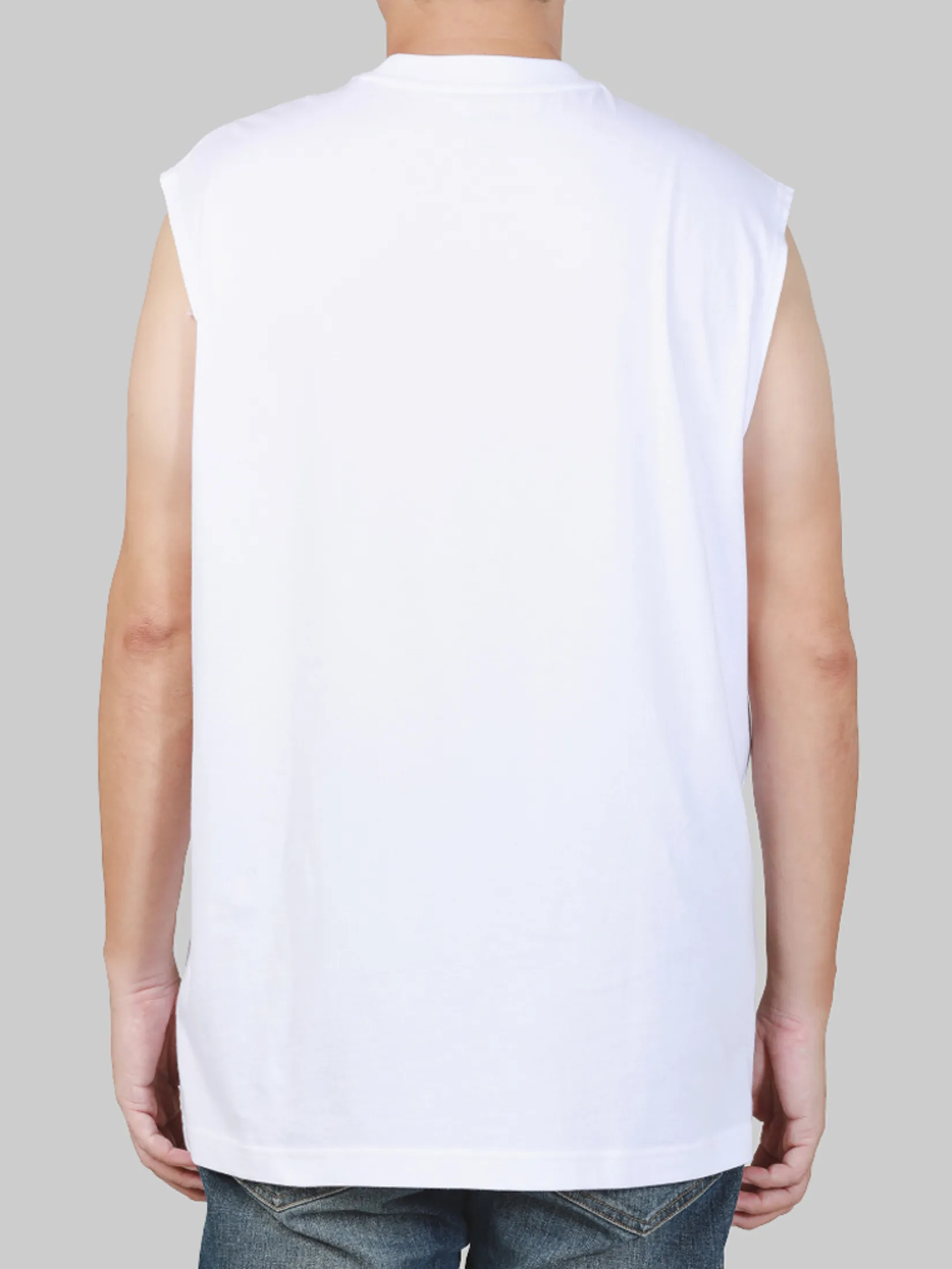 LEE Men s Tee Sleeveless Lee Smiley Collection Comfort Fit White