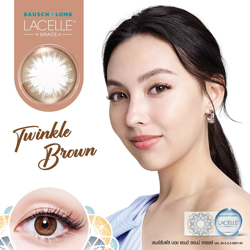 Bausch+Lomb Lacelle Grace Contact lens Twinkle Brown -1.00 (Monthly contact lenses)