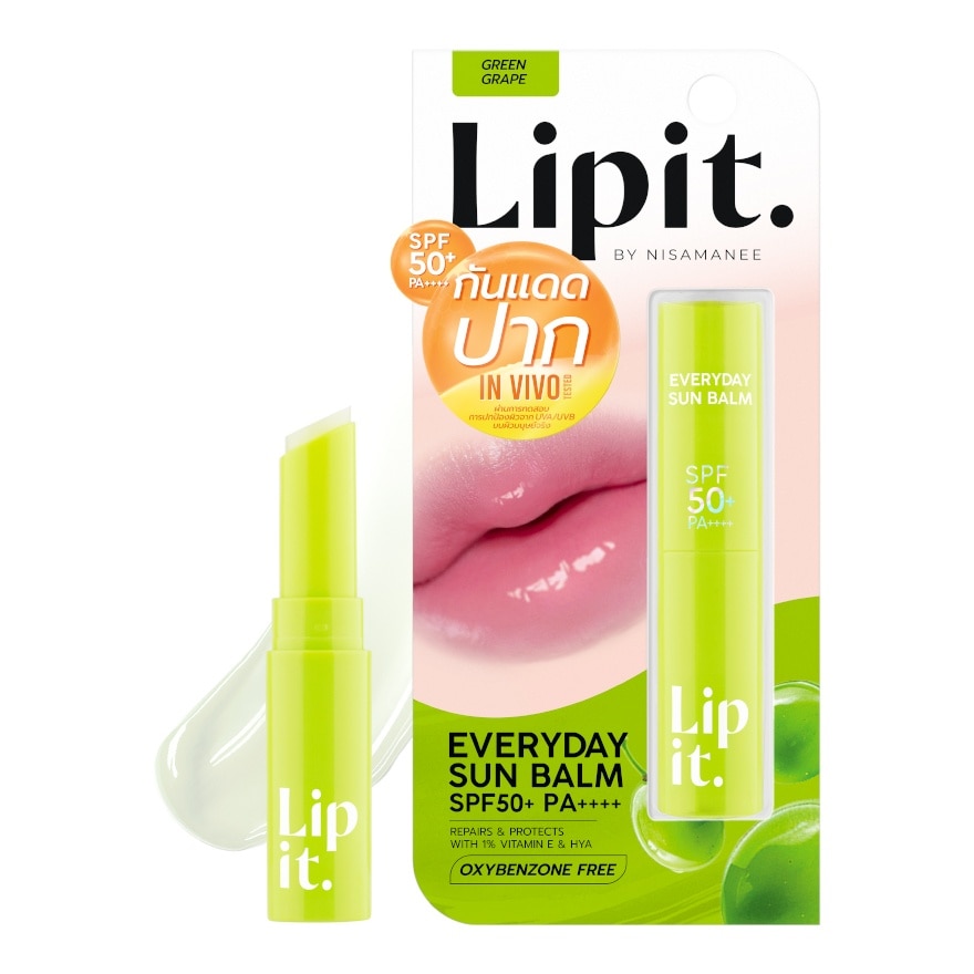 Lip It Everyday Sun Balm SPF50+ PA++++ 3g. Green Grape