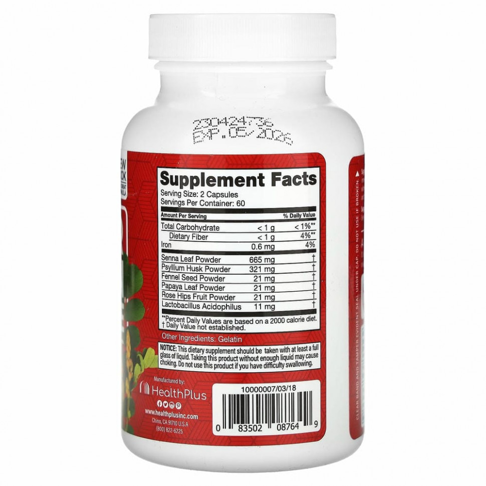 Health Plus, Super Colon Cleanse, 120 капсул