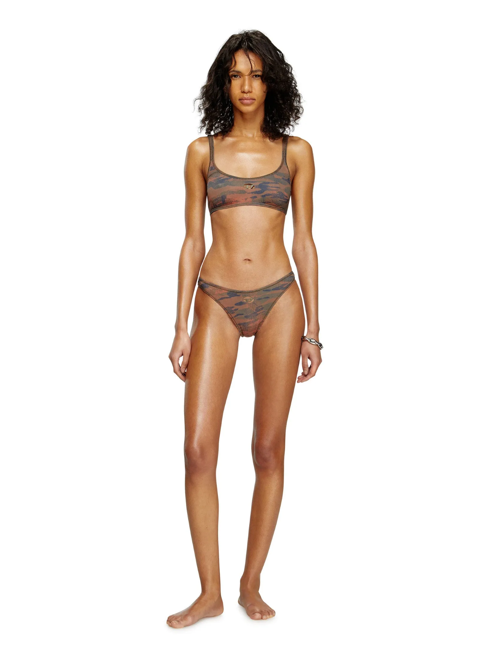 DIESEL Swimwear Women UT-BRA-TOP-UTLT BRA Brown