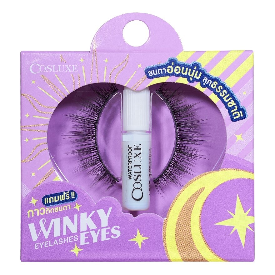 Cosluxe Winky Eyes Eyelashes 1Pair With Adhesive D-01 - D-01
