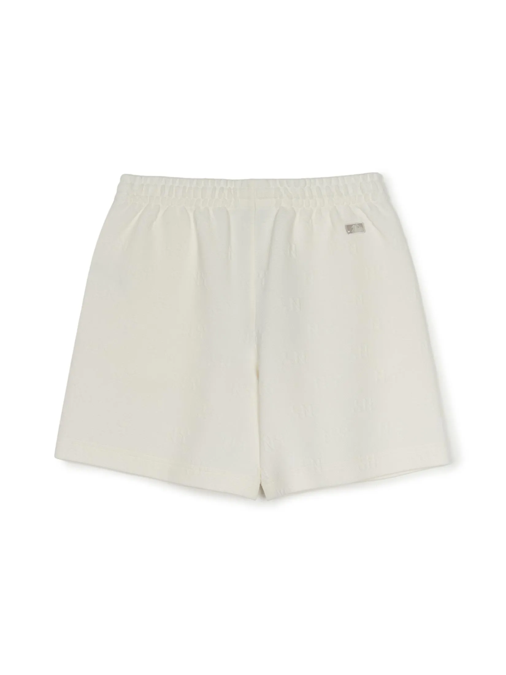 MLB Unisex Tone-On-Tone Jacquard Dia Monogram 7  Shorts Model 3ASPM0453 50IVS Ivory