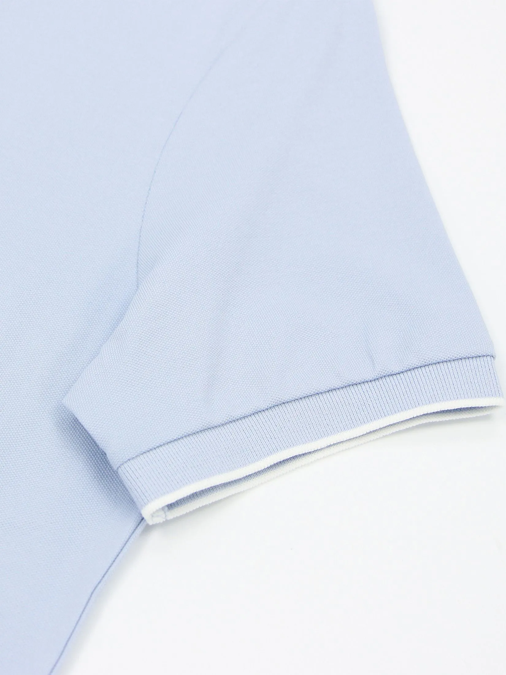 GIORDANO Men's Slim Cotton Lycra Polo Subdued blue