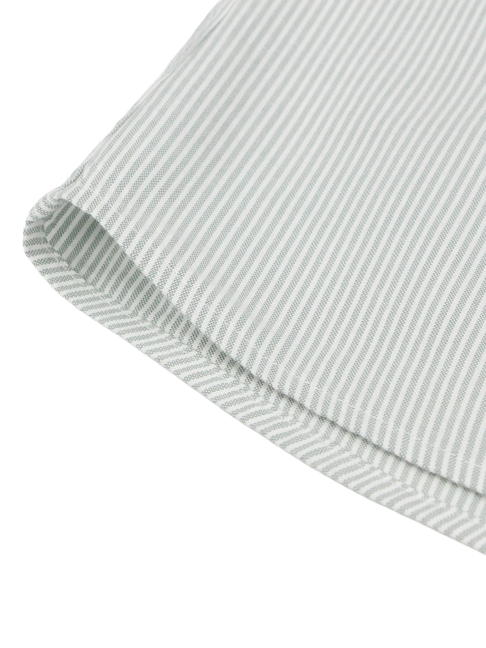 GIORDANO Men's Slim Stretch Oxford Shirts (Classic Man)  Green x White