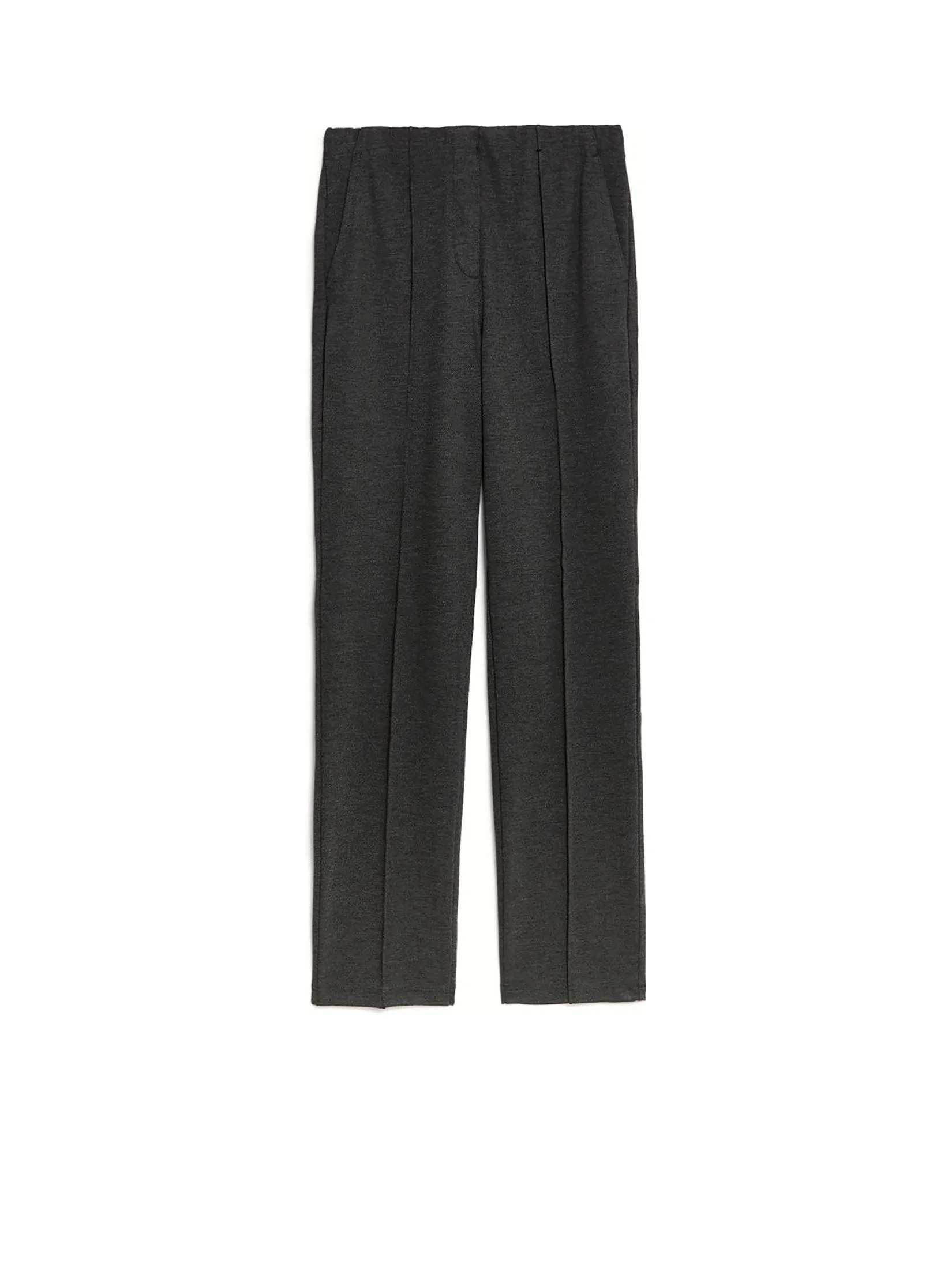 MARKS & SPENCER Women Straight Leg Trousers Jersey Twill