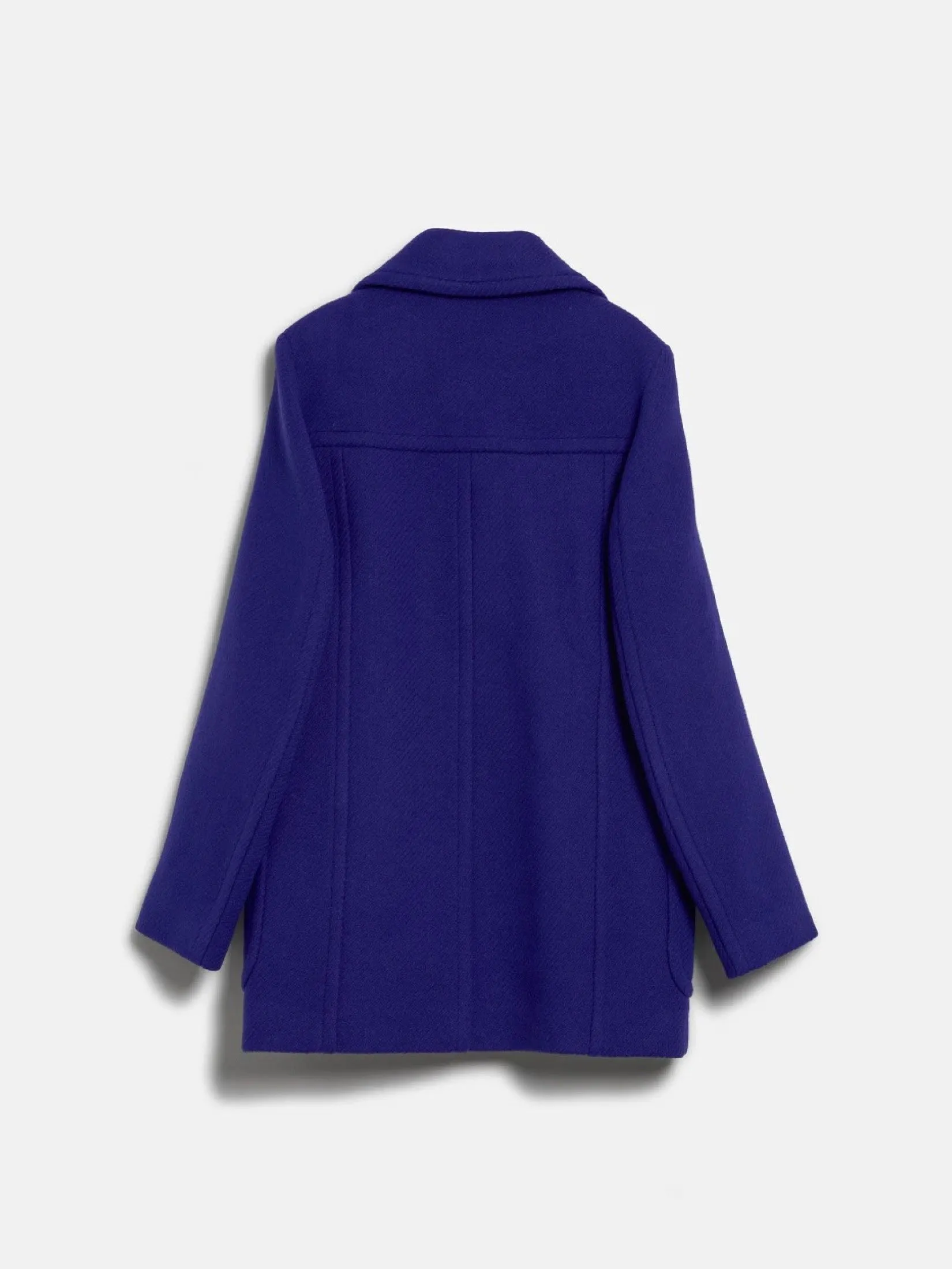 KARL LAGERFELD WOOL PEACOAT DEEP PURPLE