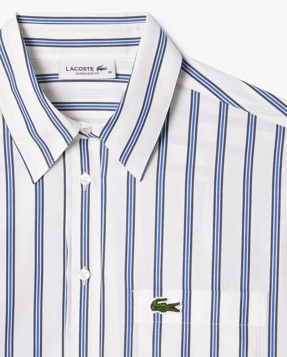LACOSTE Oversized Poplin Shirt White