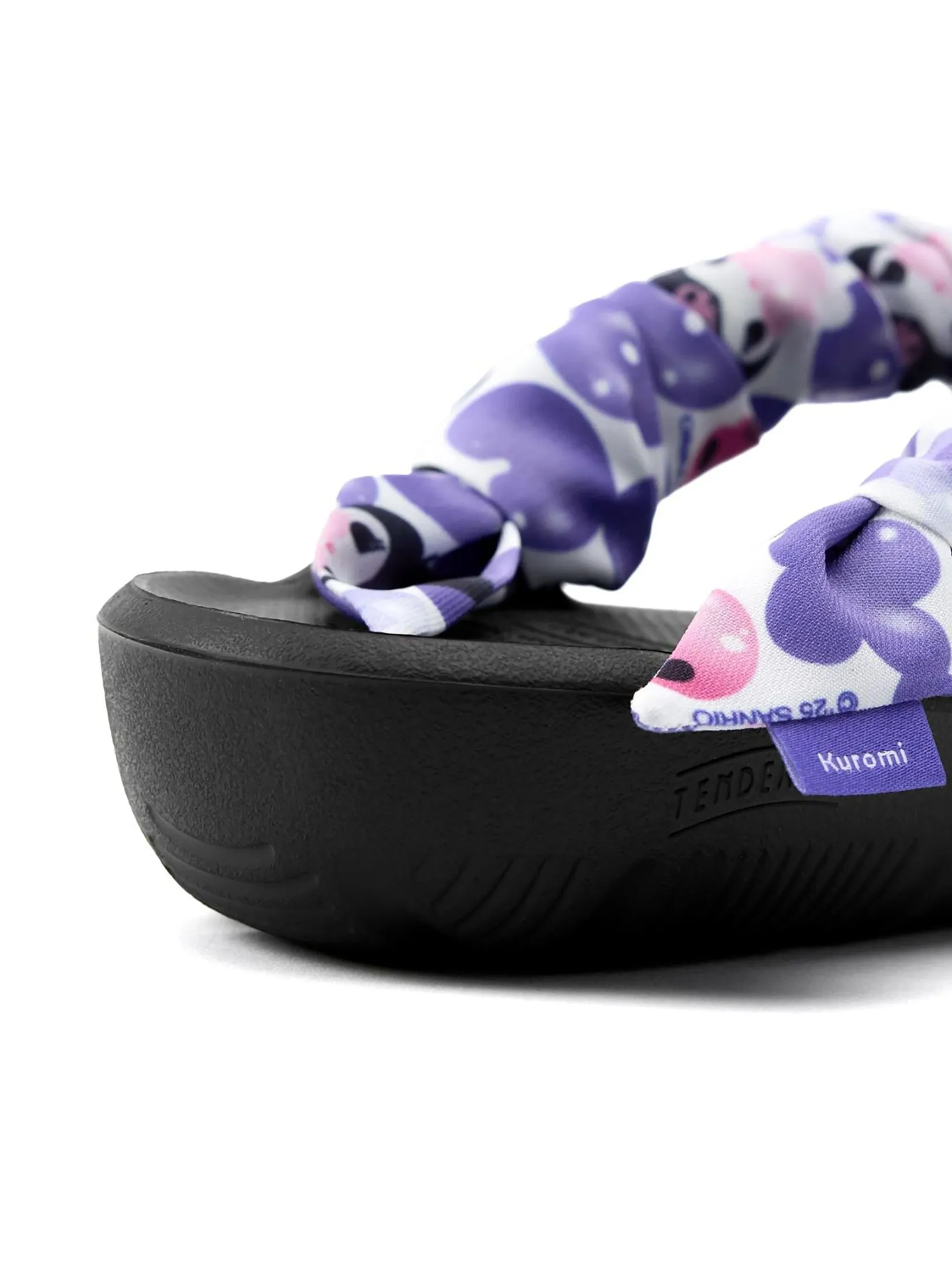 TAW&TOE Unisex Sandals Zerovity OG Scarf Set Kuromi Black