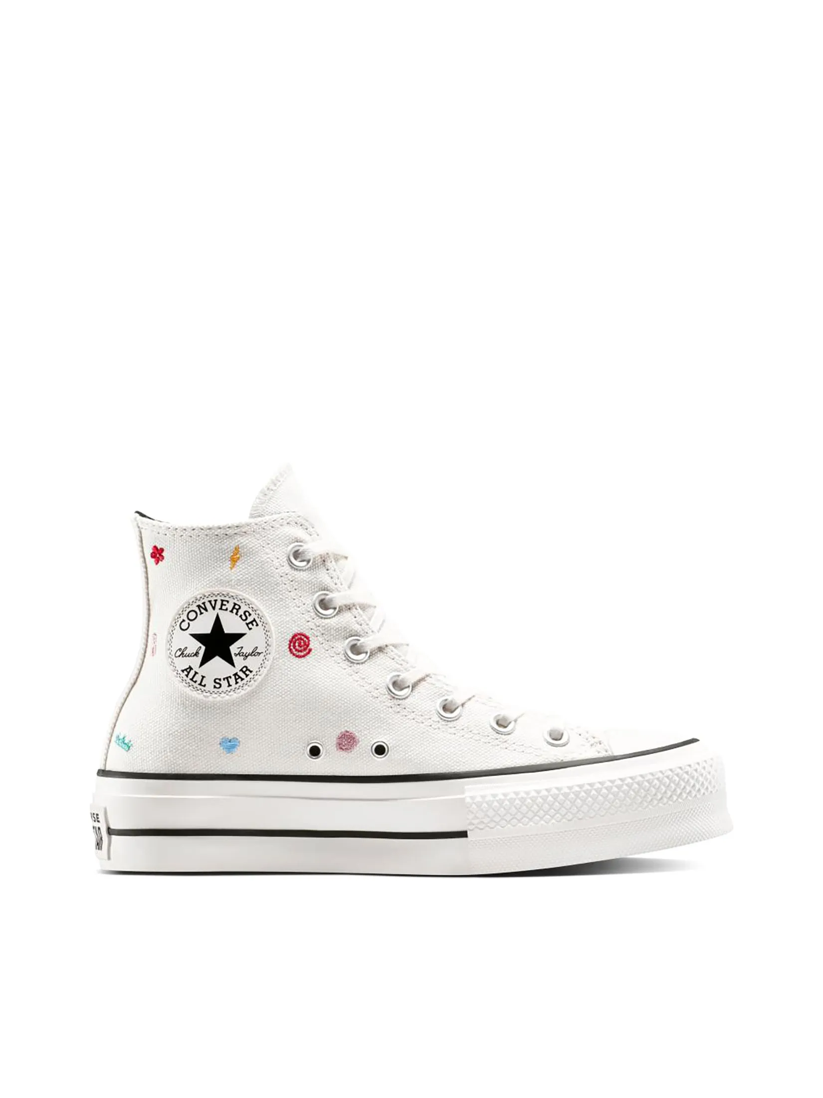 CONVERSE Men Sneakers CTAS Lift School Daze Doodle Hi White