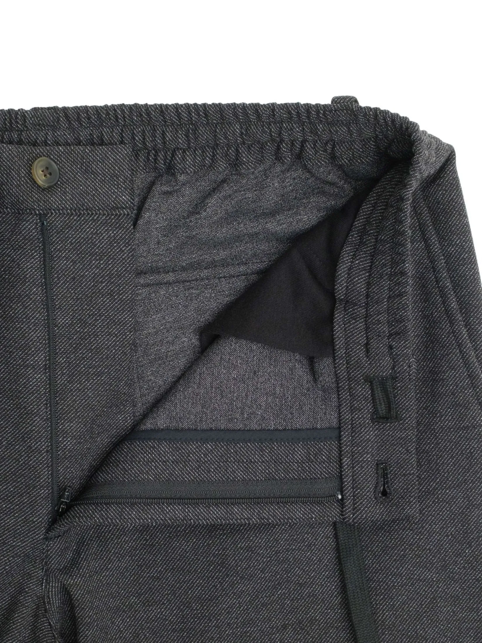 TAKEO KIKUCHI MEN BLACK WOOL LIKE JERSEY AND COMFY PANTS