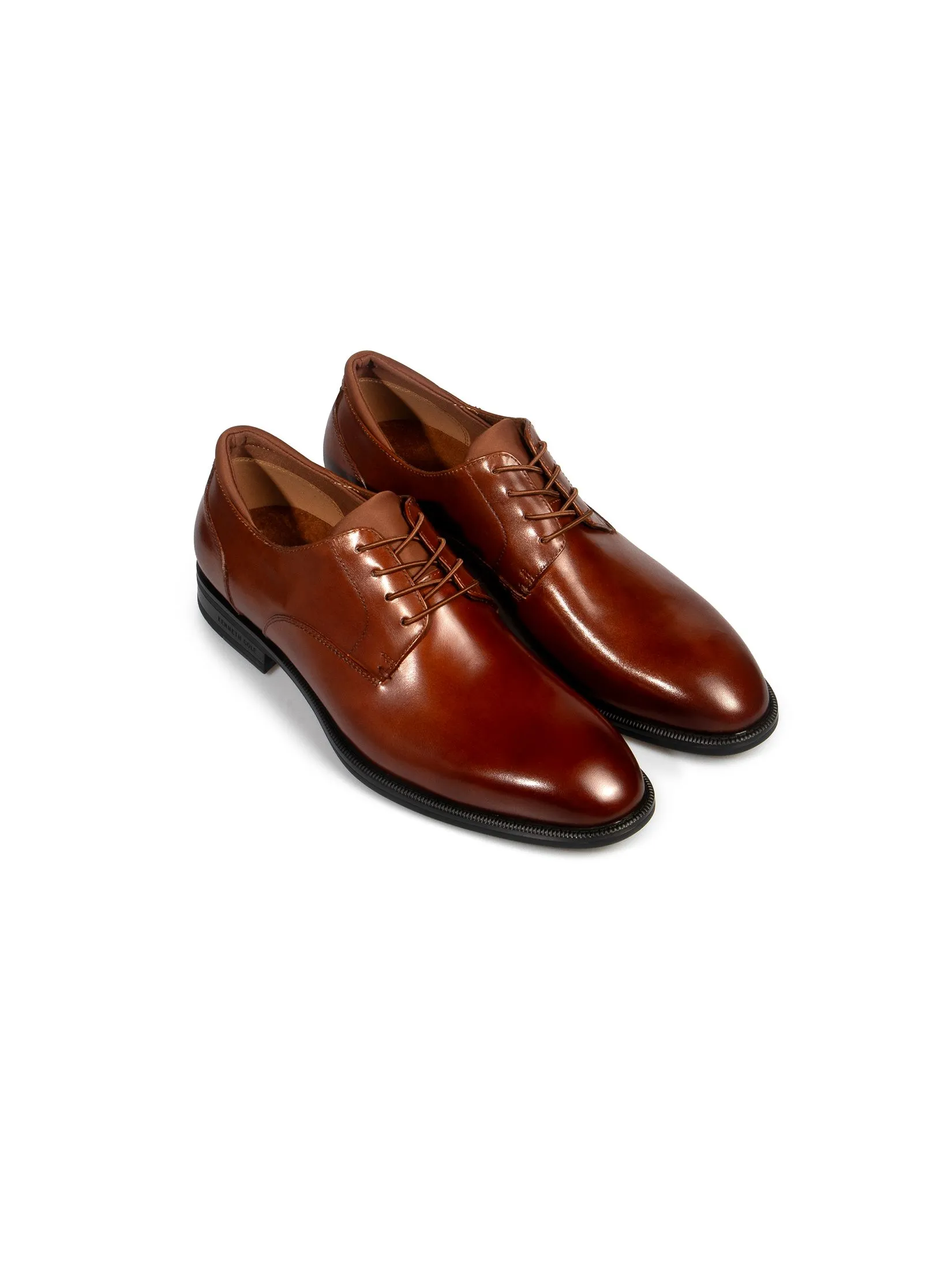 KENNETH COLE MEN DRESS SHOES REBOUNDPOD LACE UP PT / COGNAC