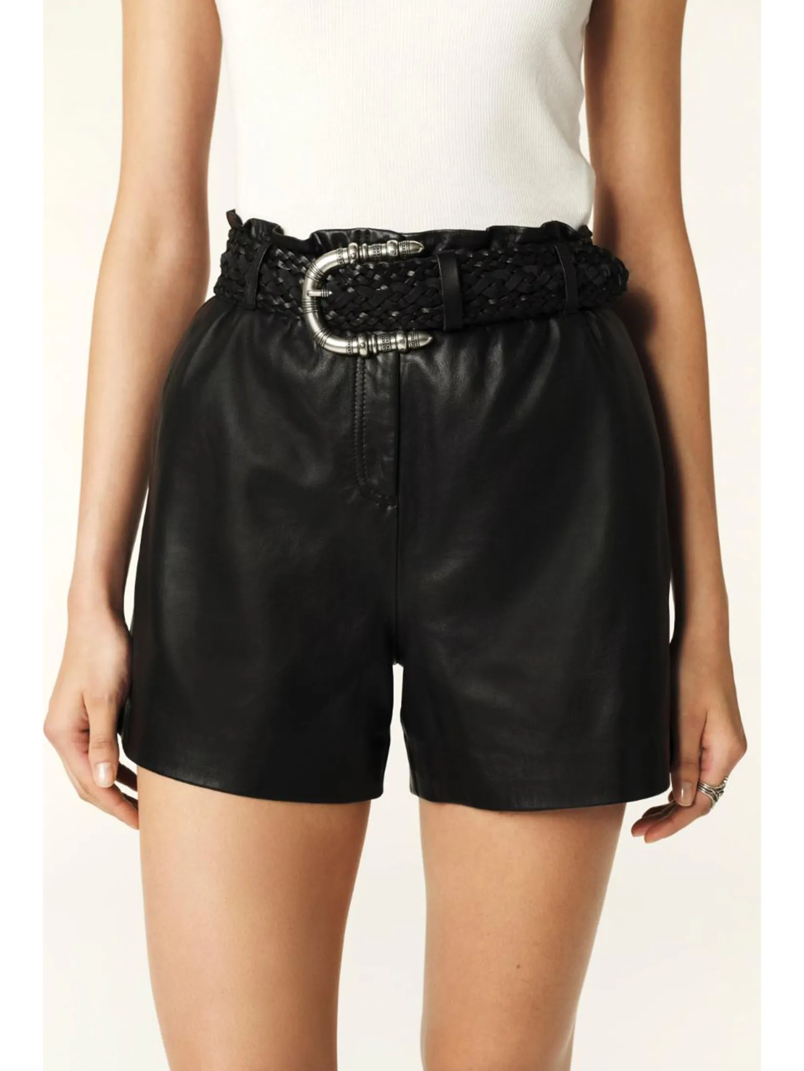 BA&SH Women Shorts High Waisted Black