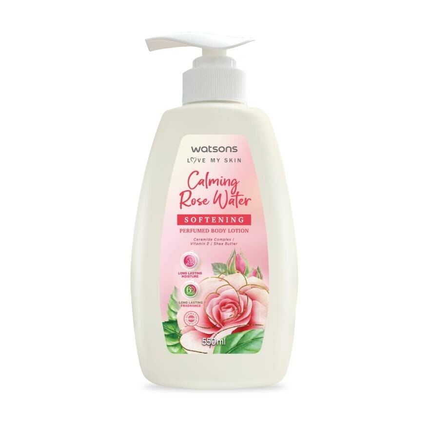 Watsons Calming Rose Water Softening Perfumed Body Lotion 550ml.