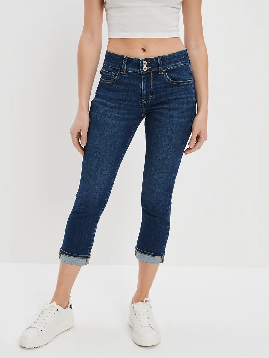 AMERICAN EAGLE กางเกงยีนส์ผู้หญิง ARTIST CROP JEANS สี 928 DARK VINTAGE