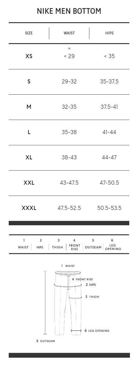 NIKE Men French Terry Cuff Pants Nike Club Black/White