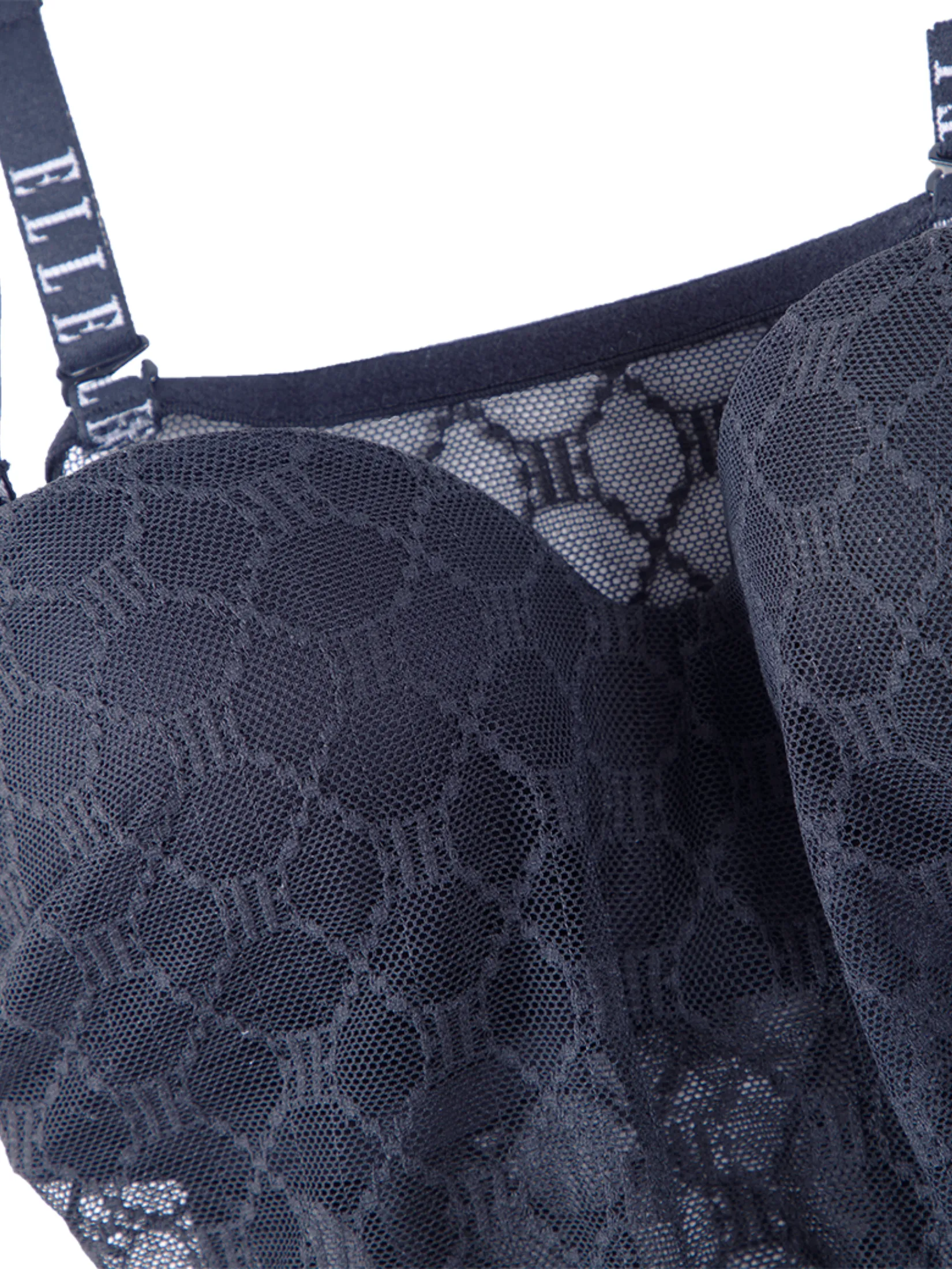 ELLE LINGERIE Women's Bodysuit LB8604 - Black